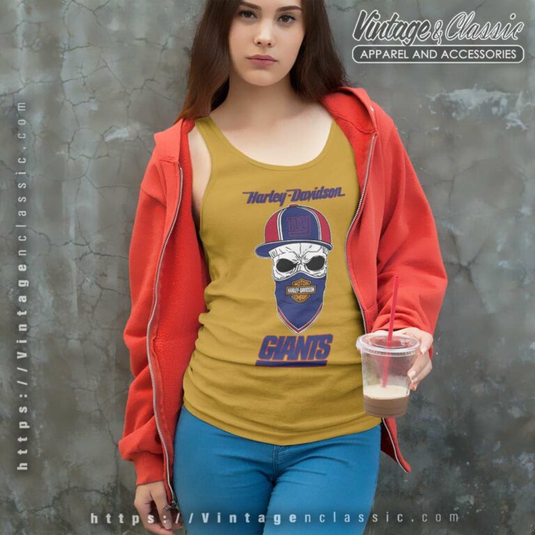 New York Giants Harley Skull Tank Top Racerback New York Giants Harley Skull Tank Top Racerback