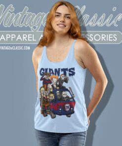 New York Giants Horror Movies Characters Halloween Shirt Tank Top Racerback