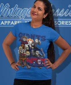 New York Giants Horror Movies Characters Halloween Shirt Women T shirt