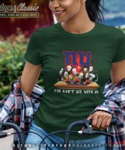 New York Giants Horror Movies You Cant Sit With Us Halloween Women TShirt