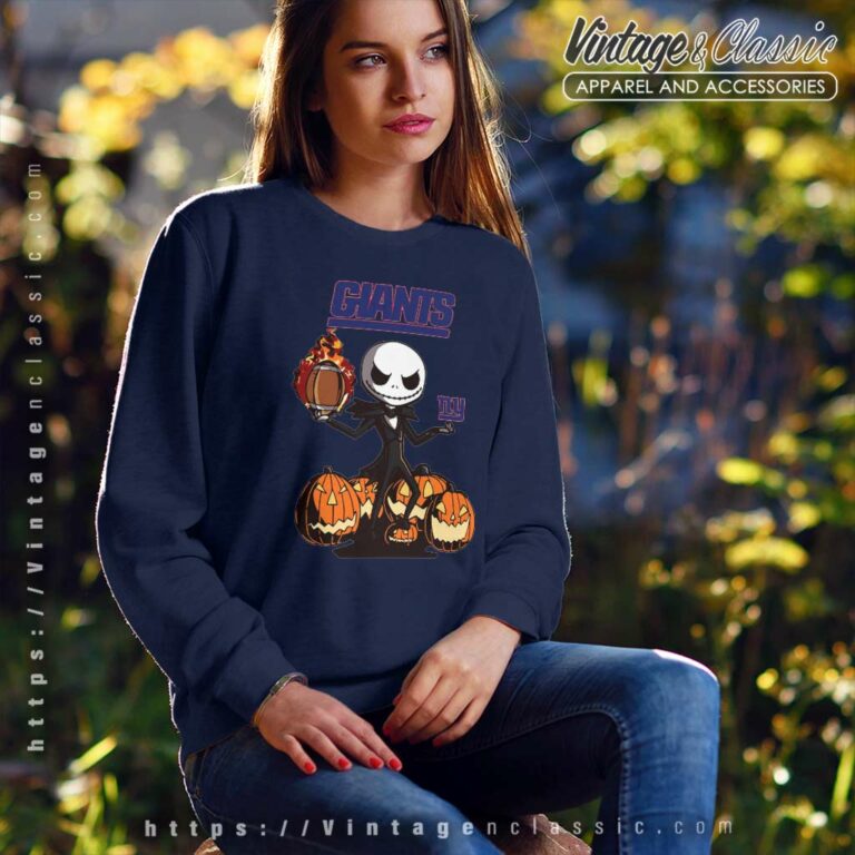 New York Giants Jack Skellington Halloween Sweatshirt New York Giants Jack Skellington Halloween Sweatshirt