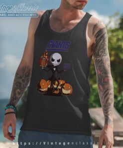 New York Giants Jack Skellington Halloween Shirt 4 New York Giants Jack Skellington Halloween Tank Top Racerback