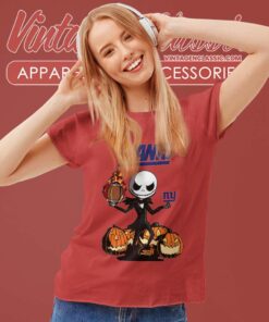 New York Giants Jack Skellington Halloween Shirt 6 New York Giants Jack Skellington Halloween Women TShirt