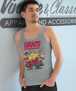 New York Giants Looney Tunes Taz Funny Nfl Football Tank Top Racerback