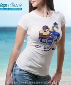 New York Giants Looney Tunes Shirt, Bugs Bunny Taz Shirt 6 New York Giants Looney Tunes Women TShirt