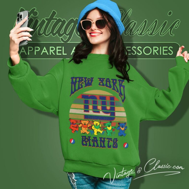 New York Giants Nfl Grateful Dancing Bears Retro Sweatshirt New York Giants Nfl Grateful Dancing Bears Retro Sweatshirt