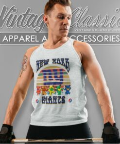 New York Giants Nfl Grateful Dancing Bears Retro Tank Top Racerback
