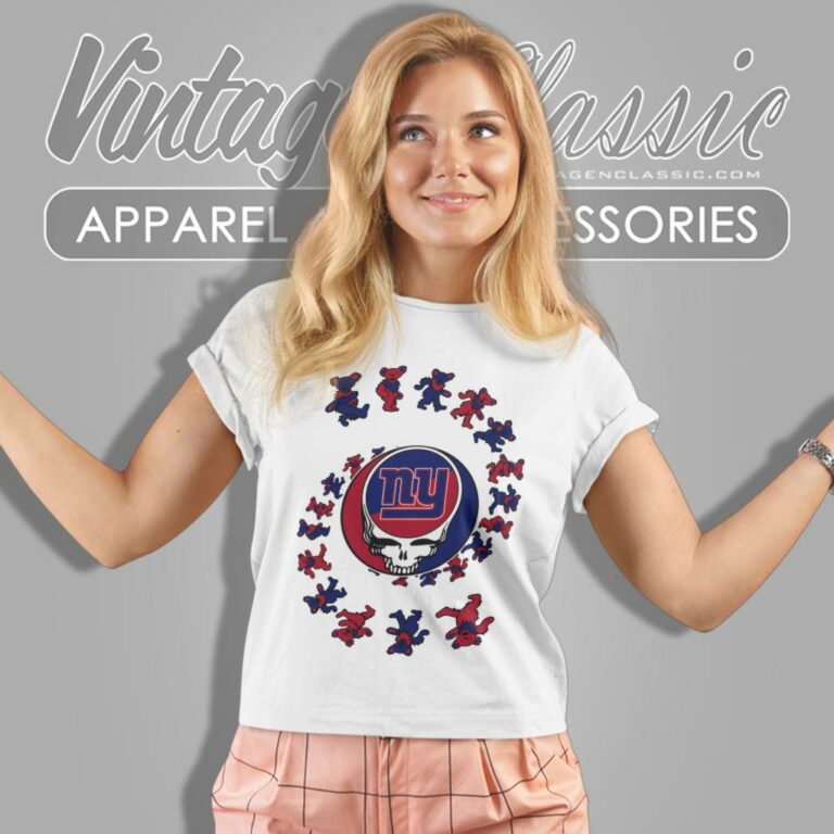 New York Giants Nfl Grateful Dancing Bears Women T Shirt New York Giants Nfl Grateful Dancing Bears Women T Shirt