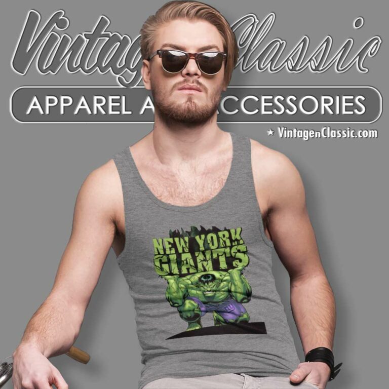 New York Giants Nfl Hulk Avengers Tank Top Racerback New York Giants Nfl Hulk Avengers Tank Top Racerback