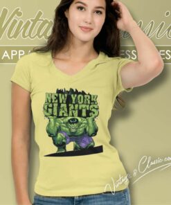 New York Giants Nfl Hulk Avengers V Neck TShirt