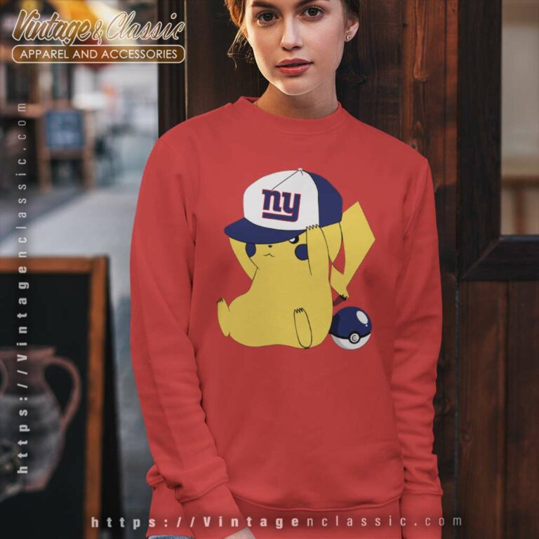 New York Giants Pikachu Nfl Football Sweatshirt New York Giants Pikachu Nfl Football Sweatshirt