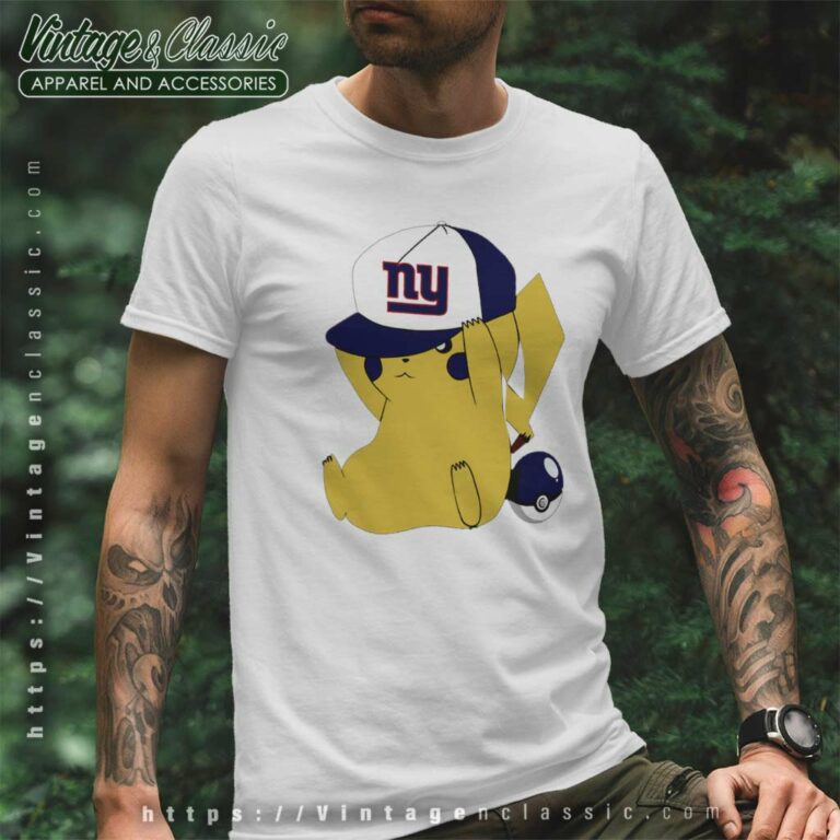 New York Giants Pikachu Nfl Football T Shirt New York Giants Pikachu Nfl Football T Shirt