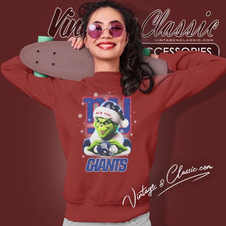New York Giants Santa Grinch Christmas Love Sweatshirt New York Giants Santa Grinch Christmas Love Sweatshirt