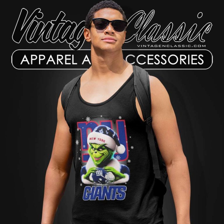 New York Giants Santa Grinch Christmas Love Tank Top Racerback New York Giants Santa Grinch Christmas Love Tank Top Racerback