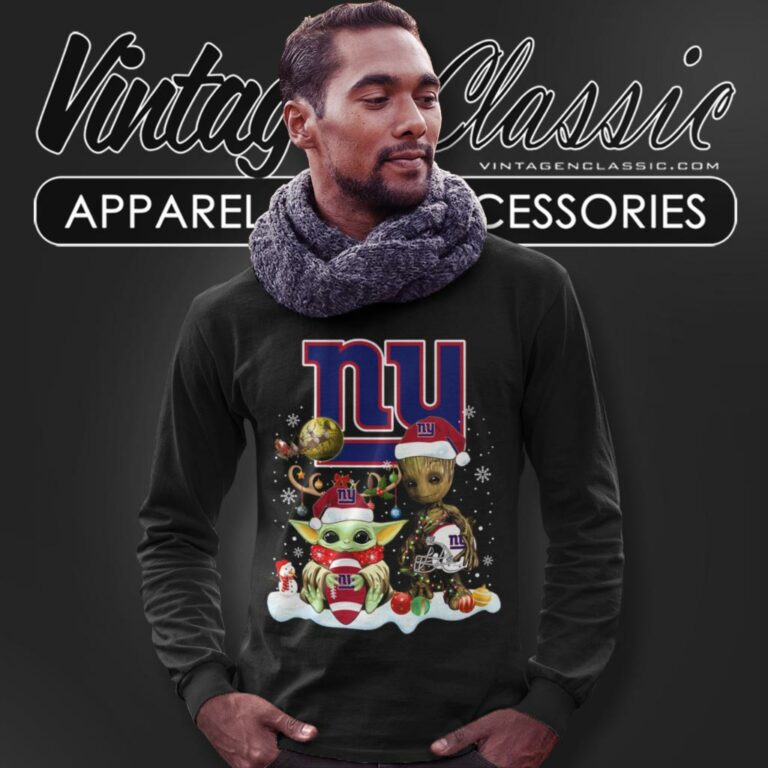 New York Giants Shirt Baby Yoda And Groot Santa Christmas Long Sleeve Tee New York Giants Shirt Baby Yoda And Groot Santa Christmas Long Sleeve Tee