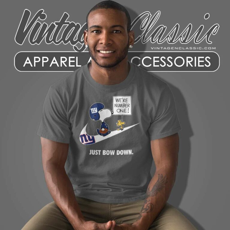 New York Giants Snoopy Are Number One Shirt Nike Just Bow Down T Shirt New York Giants Snoopy Are Number One Shirt Nike Just Bow Down T Shirt