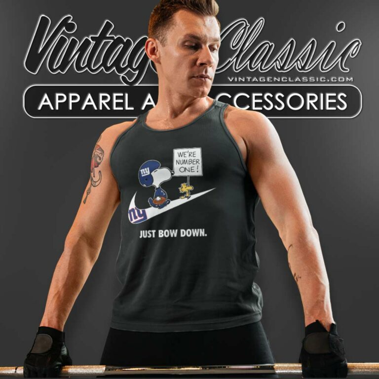 New York Giants Snoopy Are Number One Shirt Nike Just Bow Down Tank Top Racerback New York Giants Snoopy Are Number One Shirt Nike Just Bow Down Tank Top Racerback