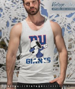 New York Giants Snoopy Dabbing Tank Top Racerback