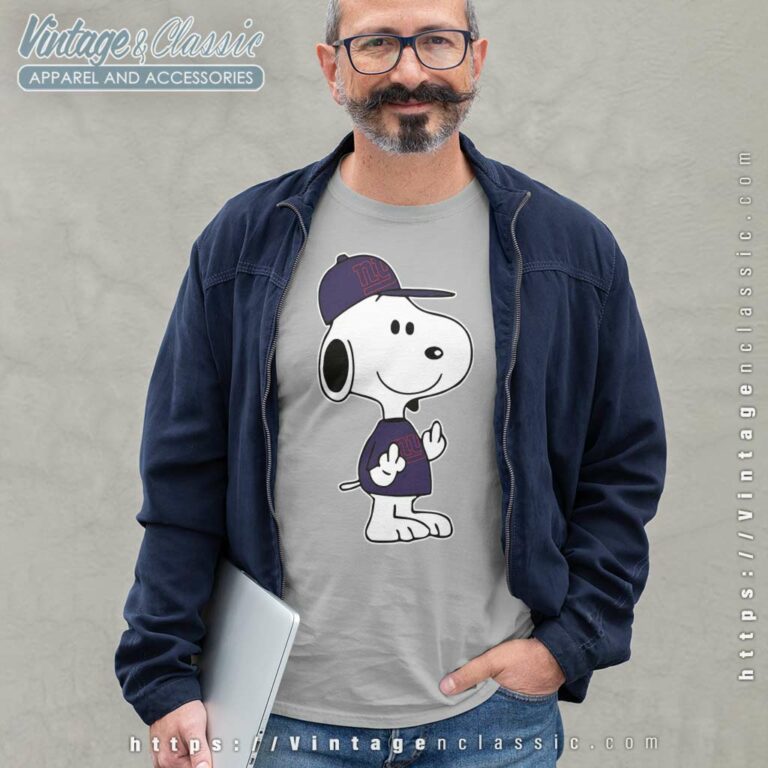 New York Giants Snoopy Double Middle Fingers Fck You Long Sleeve Tee New York Giants Snoopy Double Middle Fingers Fck You Long Sleeve Tee