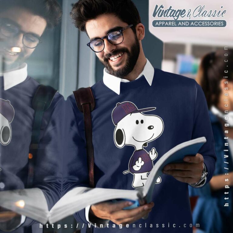 New York Giants Snoopy Double Middle Fingers Fck You Sweatshirt New York Giants Snoopy Double Middle Fingers Fck You Sweatshirt