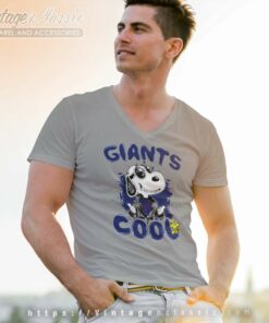 New York Giants Snoopy Joe Cool V Neck TShirt
