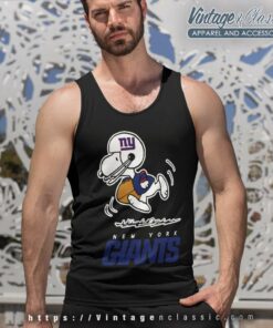 New York Giants Snoopy Shirt Nfl Football Tank Top Racerback