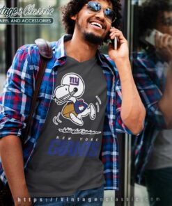 New York Giants Snoopy Shirt Nfl Football V Neck TShirt