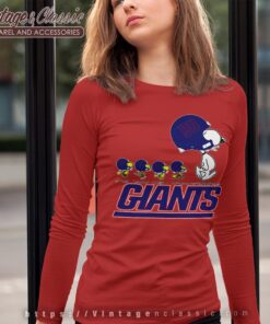 New York Giants Snoopy Woodstock Team Walking Shirt