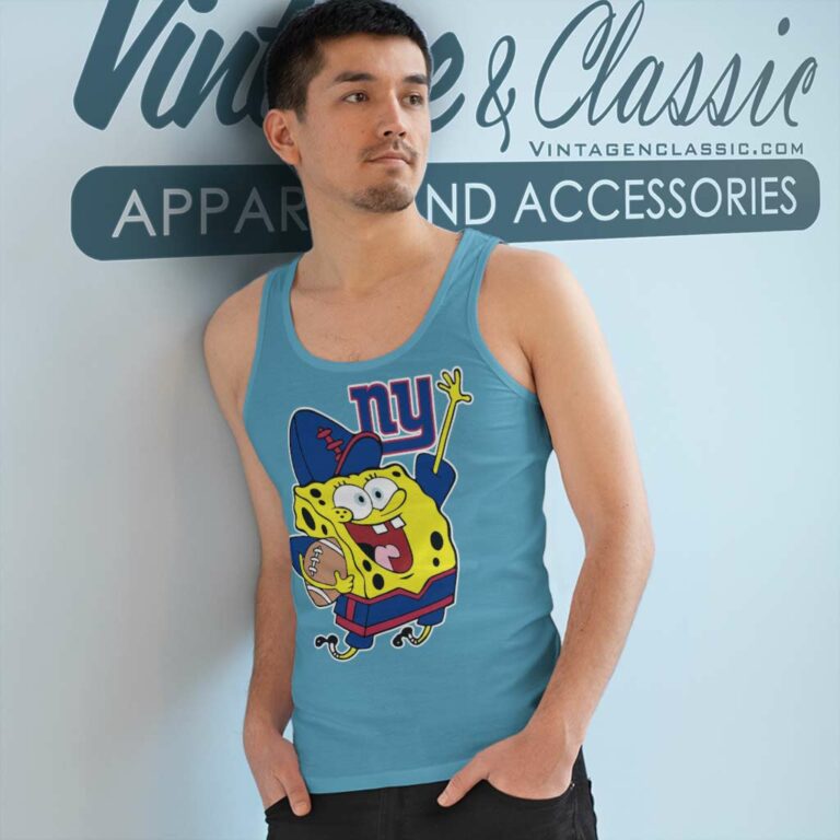 New York Giants Spongebob Tank Top Racerback New York Giants Spongebob Tank Top Racerback