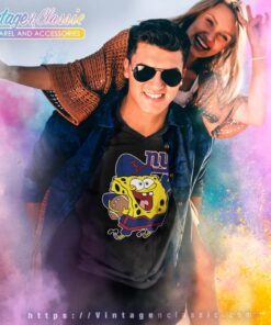 New York Giants Spongebob V Neck TShirt