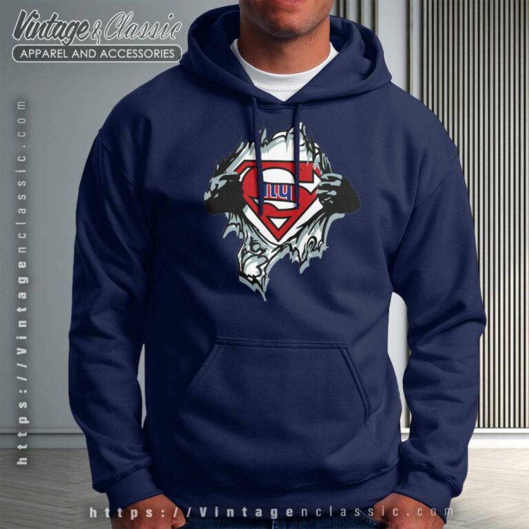 New York Giants Superman Logo Hoodie New York Giants Superman Logo Hoodie