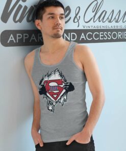 New York Giants Superman Logo Tank Top Racerback