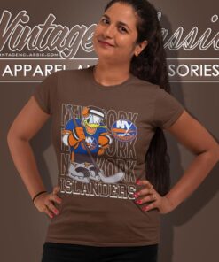 New York Islanders Donald Duck Hockey Shirt Women T shirt