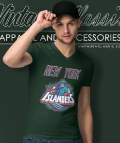 New York Islanders Fisherman Retro Nhl V Neck TShirt