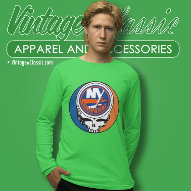 New York Islanders Grateful Dead Steal Your Face Long Sleeve Tee New York Islanders Grateful Dead Steal Your Face Long Sleeve Tee