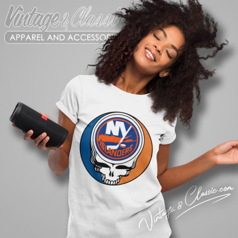 New York Islanders Grateful Dead Steal Your Face Women T Shirt New York Islanders Grateful Dead Steal Your Face Women T Shirt