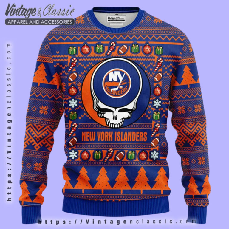 New York Islanders Grateful Dead Ugly Sweater Ugly Christmas Sweater New York Islanders Grateful Dead Ugly Sweater Ugly Christmas Sweater