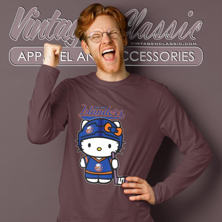 New York Islanders Hello Kitty Shirt Long Sleeve Tee New York Islanders Hello Kitty Shirt Long Sleeve Tee