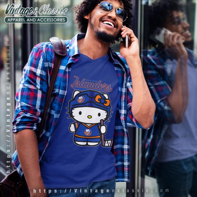 New York Islanders Hello Kitty Shirt V Neck TShirt New York Islanders Hello Kitty Shirt V Neck TShirt