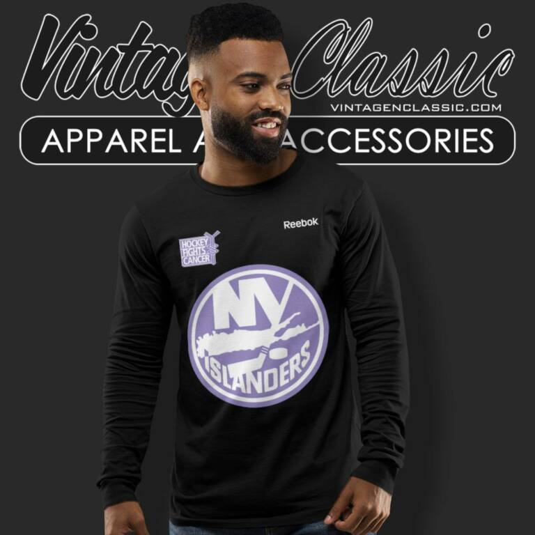 New York Islanders Reebok Hockey Fights Cancer Primary Team Long Sleeve Tee New York Islanders Reebok Hockey Fights Cancer Primary Team Long Sleeve Tee