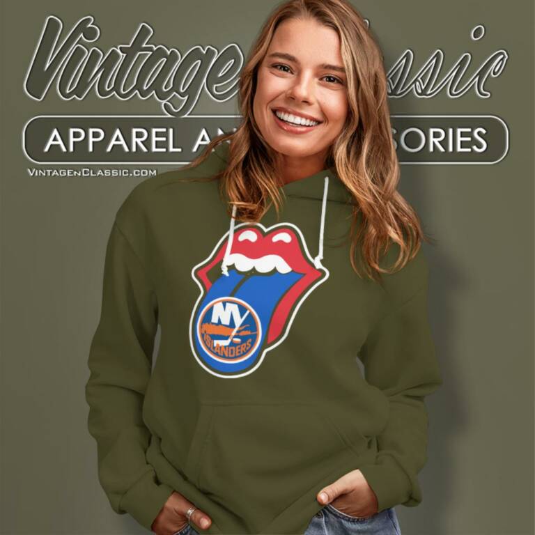 New York Islanders X The Rolling Stones Logo Hoodie New York Islanders X The Rolling Stones Logo Hoodie