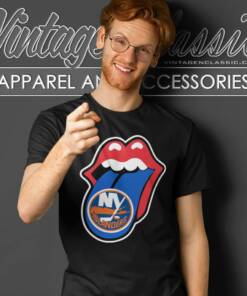 New York Islanders X The Rolling Stones Logo T Shirt