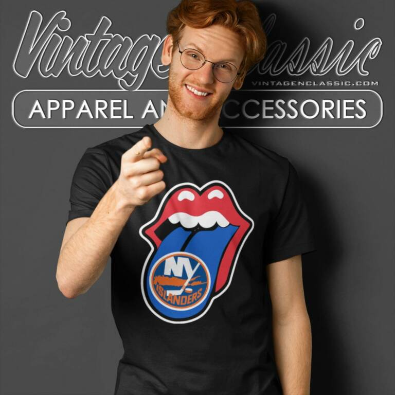 New York Islanders X The Rolling Stones Logo T Shirt New York Islanders X The Rolling Stones Logo T Shirt