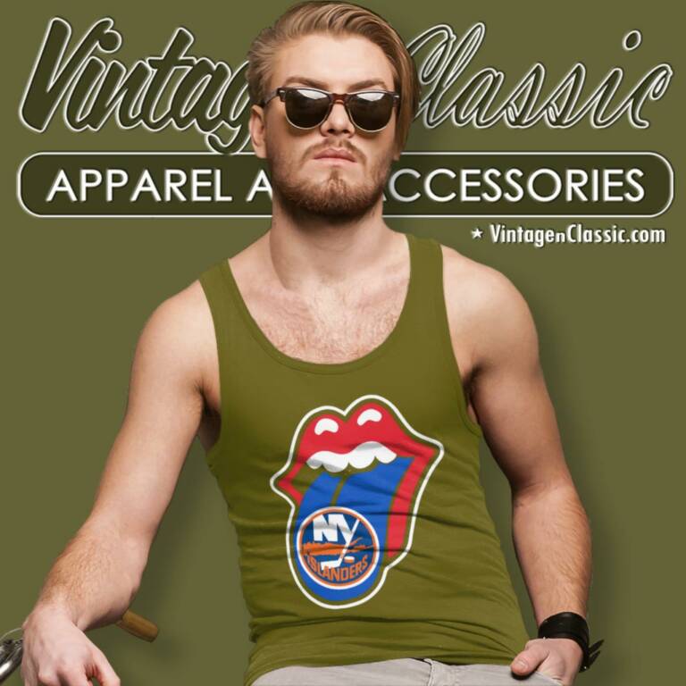 New York Islanders X The Rolling Stones Logo Tank Top Racerback New York Islanders X The Rolling Stones Logo Tank Top Racerback