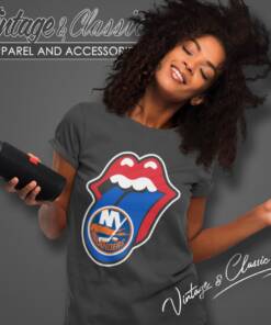 New York Islanders X The Rolling Stones Logo Women T Shirt