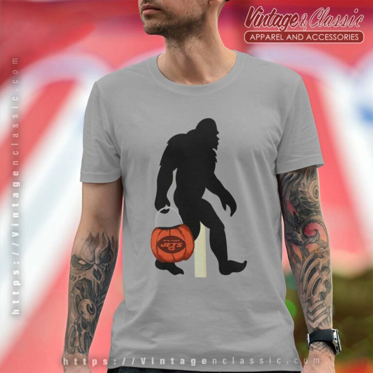 New York Jets Bigfoot Halloween T Shirt New York Jets Bigfoot Halloween T Shirt