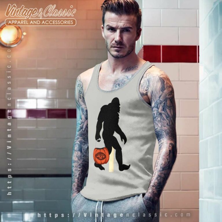 New York Jets Bigfoot Halloween Tank Top Racerback New York Jets Bigfoot Halloween Tank Top Racerback