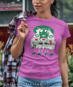 New York Jets Football Gnomes Christmas Women TShirt