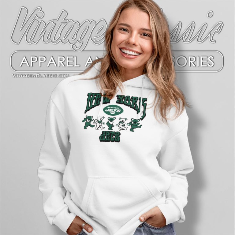 New York Jets Grateful Dead Dancing Bears Hoodie New York Jets Grateful Dead Dancing Bears Hoodie