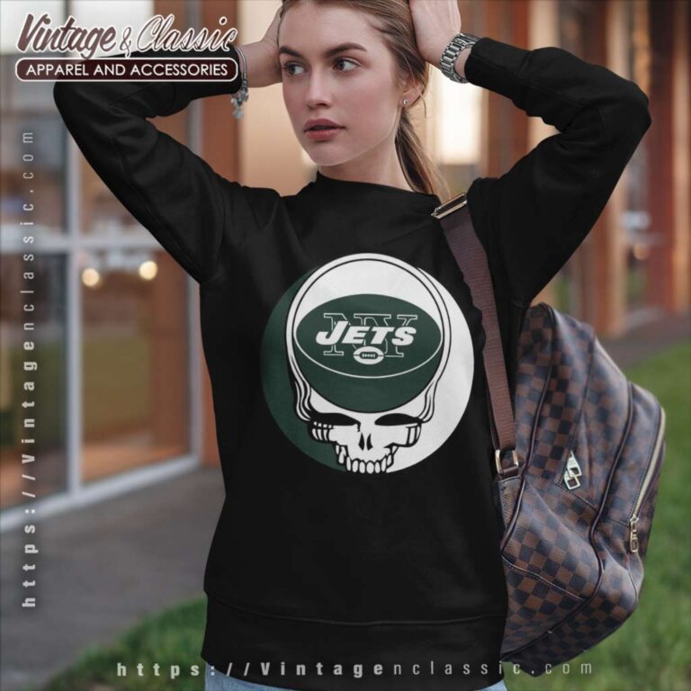 New York Jets Grateful Dead Steal Your Face Sweatshirt New York Jets Grateful Dead Steal Your Face Sweatshirt